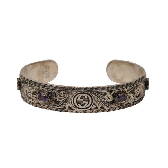 Gucci Tiger Head Le Marche Des Merveilles Bracelet 18 925 Sterling SilverBangle - Picture 1 of 9